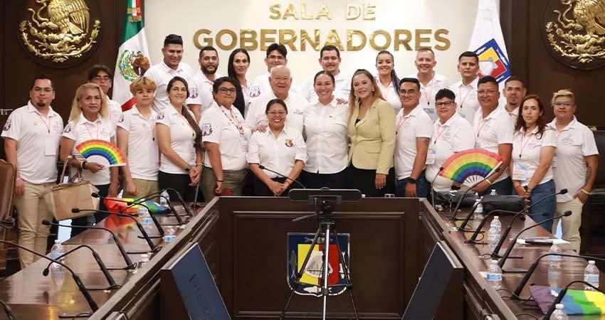 Gobernador Castro Cosío se reúne con el Parlamento Sudcaliforniano de la Diversidad