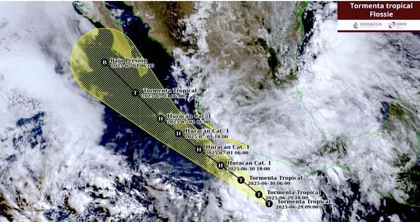Barry y Flossie impactarán algunos estados con fuertes lluvias el lunes 30 de junio
