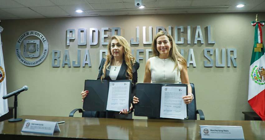 Firman convenio Ayuntamiento de La Paz y Poder Judicial para brindar justicia alternativa