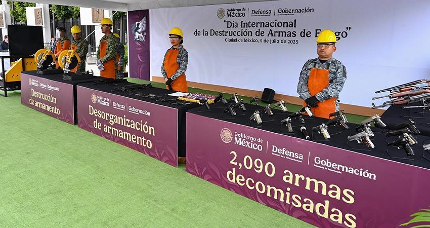 Sheinbaum celebra recuperación de más de 2,000 armas de fuego en su gobierno