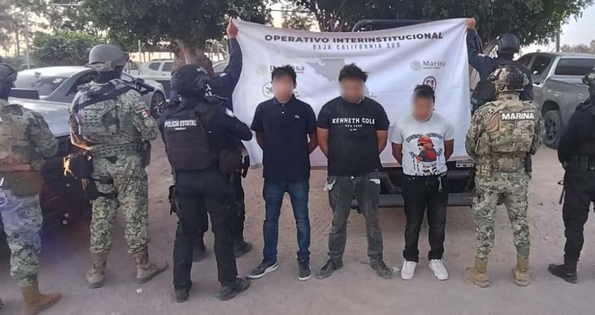 Operativo conjunto logra la detención de presuntos homicidas y generadores de violencia en BCS