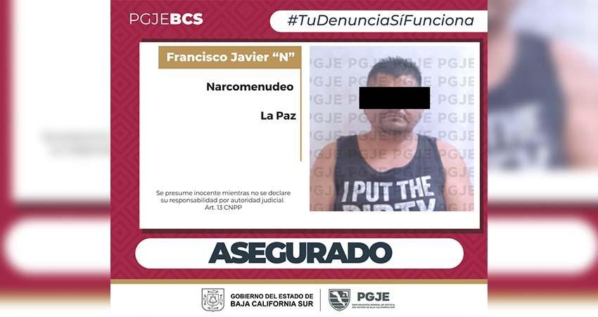 Aprehenden a Javier “N” por delitos contra la salud en La Paz