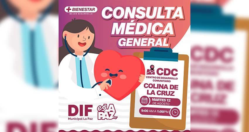 DIF Municipal invita a las jornadas médicas gratuitas en distintas colonias de La Paz