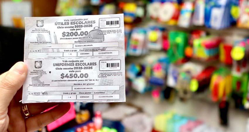Vales escolares se entregarán a partir del 1 de septiembre