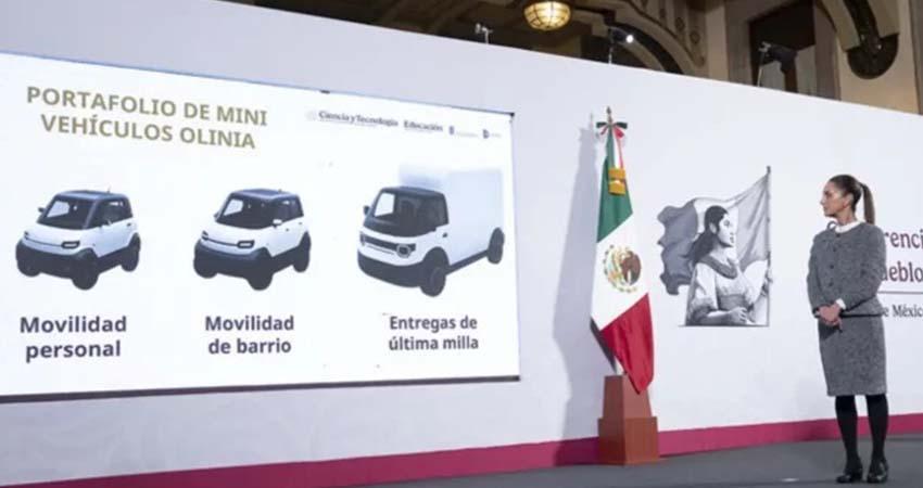 Gobierno de Sheinbaum prevé para junio de 2026 la primera flotilla de vehículos eléctricos Olinia