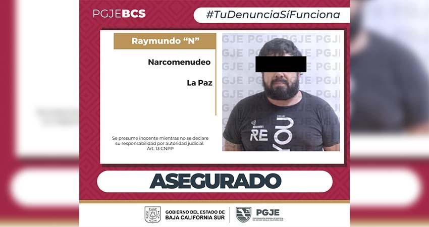 Aseguran narcótico y detiene a una persona en La Paz