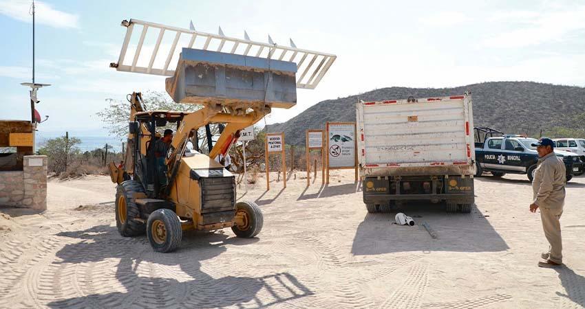 Queda liberado el acceso a playa El Saltito; se retiró una pluma de acceso