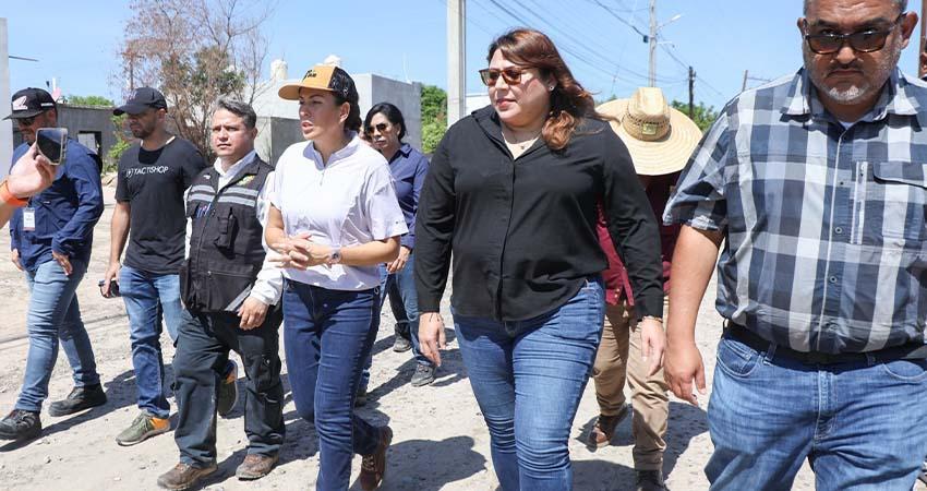 Recorre Milena Quiroga zonas afectadas por lluvias y supervisa trabajos de limpieza y rehabilitación