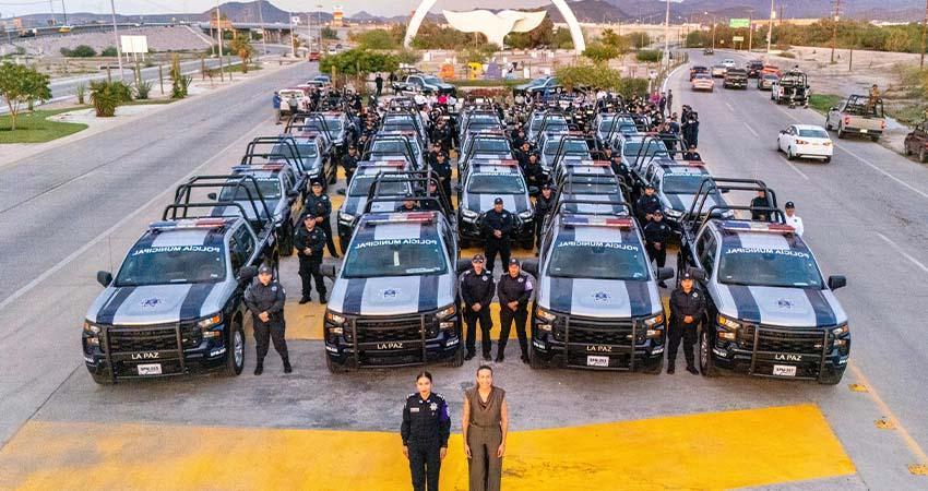 Fortalece Milena Quiroga seguridad en La Paz con entrega de 21 patrullas nuevas