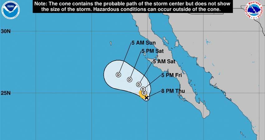 Tras el cambio de trayectoria, “Lorena” pierde fuerza