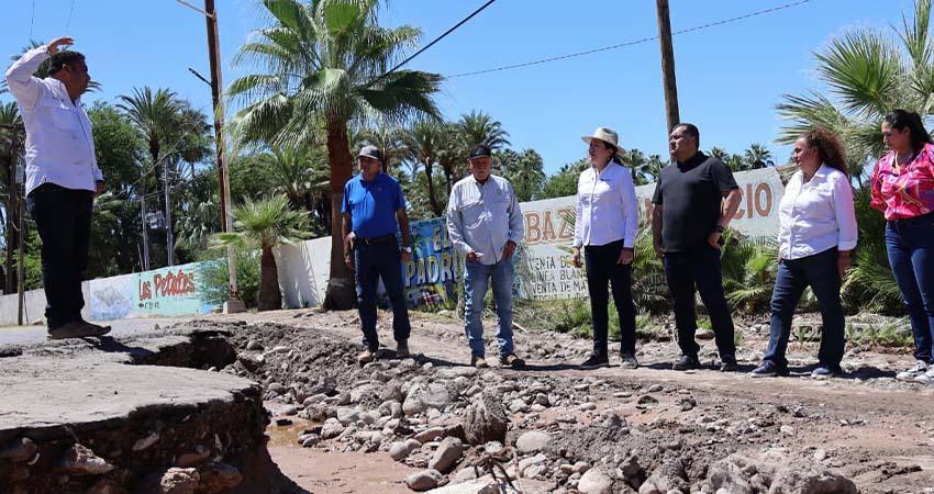 Saúl González recorre comunidades de Mulegé para evaluar daños por lluvias