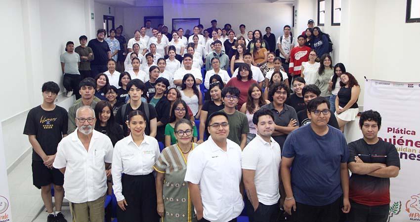 Imparte ISMUJERES y SEDIF plática sobre sistema de cuidados a estudiantes de Los Cabos