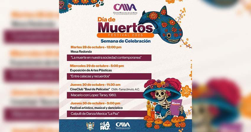 Invita Ayuntamiento de La Paz a celebrar Día de Muertos en el Centro Municipal de las Artes