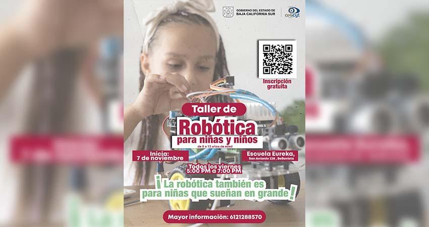 COSCYT invita a niñas y niños al taller de robótica en La Paz