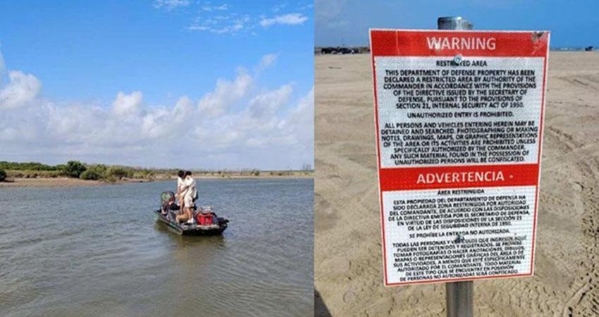 Plantan letrero de EU en costas de México; Semar retira señalamiento en Matamoros