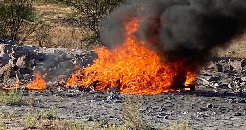 Incinera FGR narcóticos y objetos del delito en La Paz