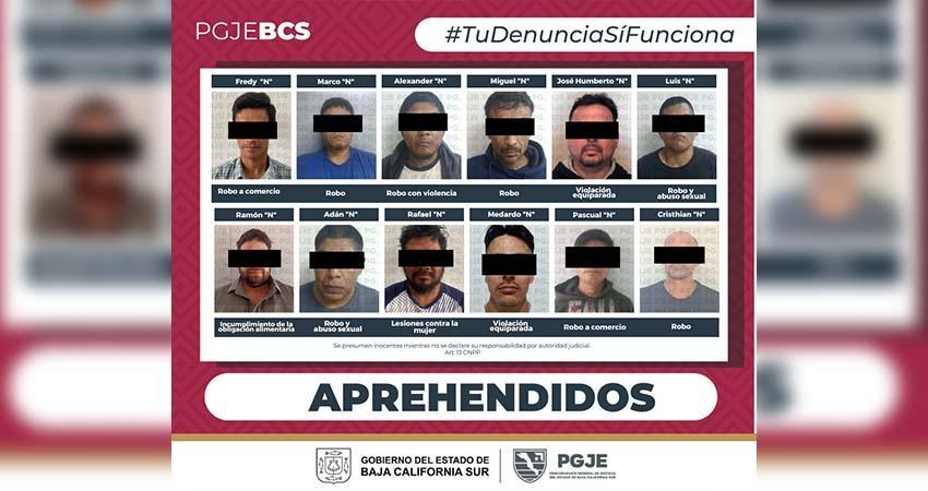 Cumplimentan 14 órdenes de aprehensión en distintos municipios de BCS