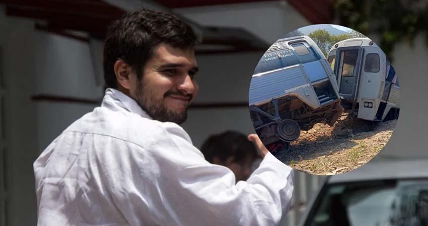 AMLO presumió que su hijo Gonzalo supervisó obras del Tren Interoceánico