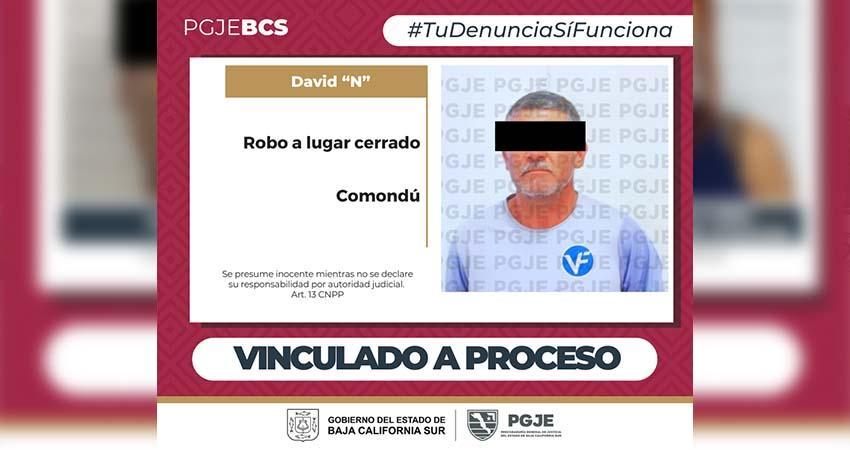 Vinculan a proceso a hombre por robo cometido en lugar cerrado en Ciudad Constitución