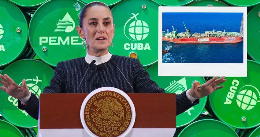 Sheinbaum afirma que México no aumentó su envío de petróleo a Cuba