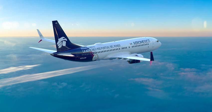 Aeroméxico se afianza como la aerolínea con la mejor puntualidad a nivel global