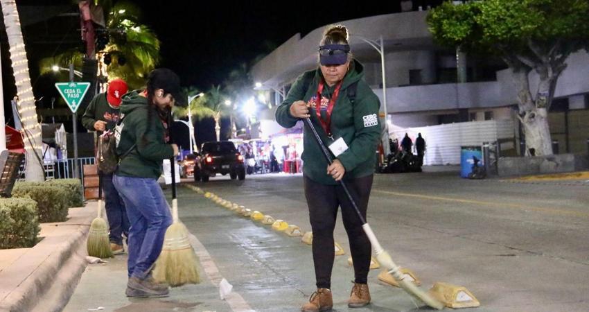 Concluye 3er día del Carnaval La Paz 2026 con 80 kg de residuos valorizables