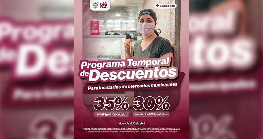 Anuncia Ayuntamiento de La Paz Programa Temporal de Descuentos en mercados municipales