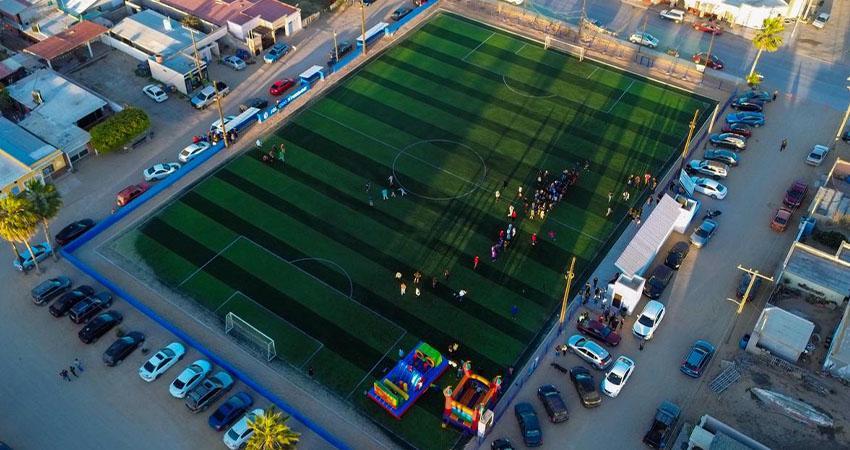 Entrega la alcaldesa Edith Aguilar 8 obras de infraestructura y deporte en Guerrero Negro