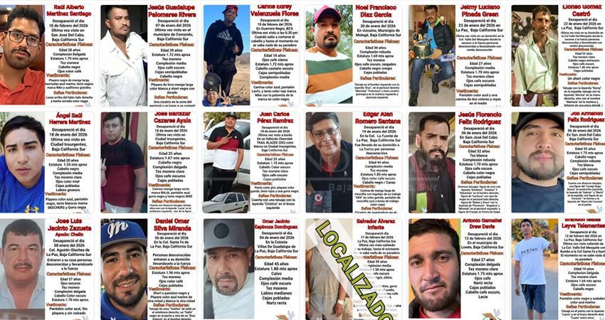 En BCS desaparece en promedio una persona al día; suman más de 70 en 2026