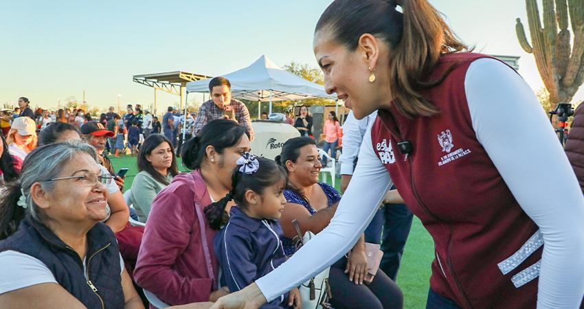 Responde la alcaldesa de La Paz a años de rezago en La Pitahaya con obras de transformación en vialidades, drenaje y parque