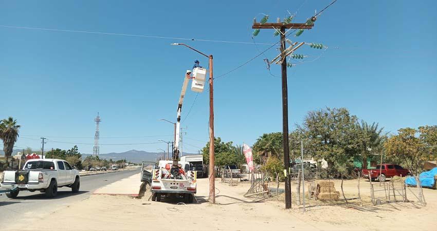 Más de 1,000 luminarias fueron rehabilitadas en La Paz durante el mes de febrero