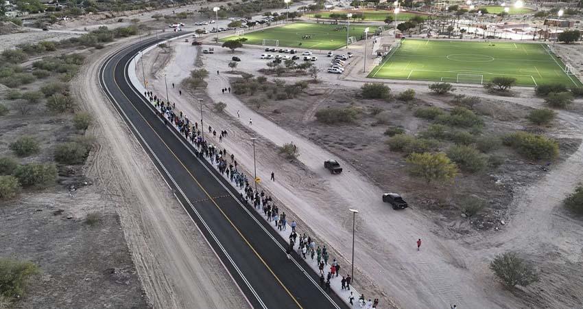 Inaugura Milena Quiroga obra de pavimentación de acceso al CDM “El Piojillo”