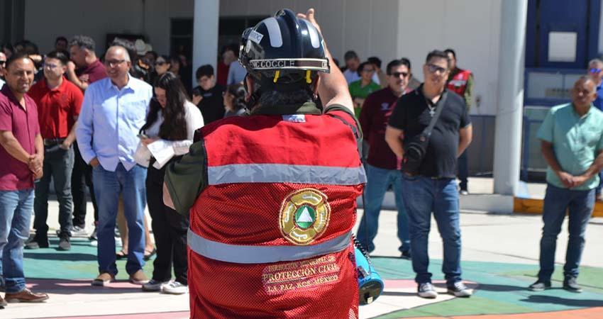 Ayuntamiento de La Paz participa en el primer Simulacro Nacional 2026