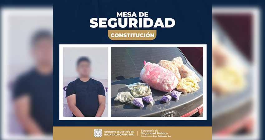 Detienen un hombre y aseguran narcóticos durante operativo en Comondú