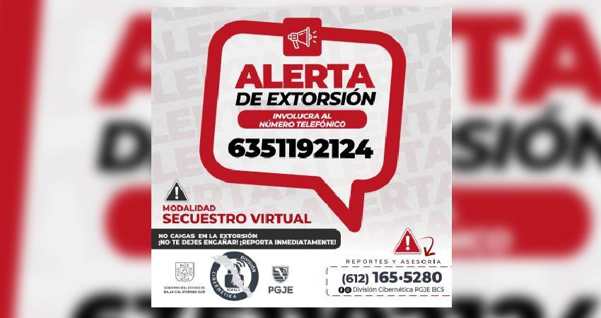 Frusta PGJE extorsión telefónica y localiza sana y salva a una adolescente en Los Cabos