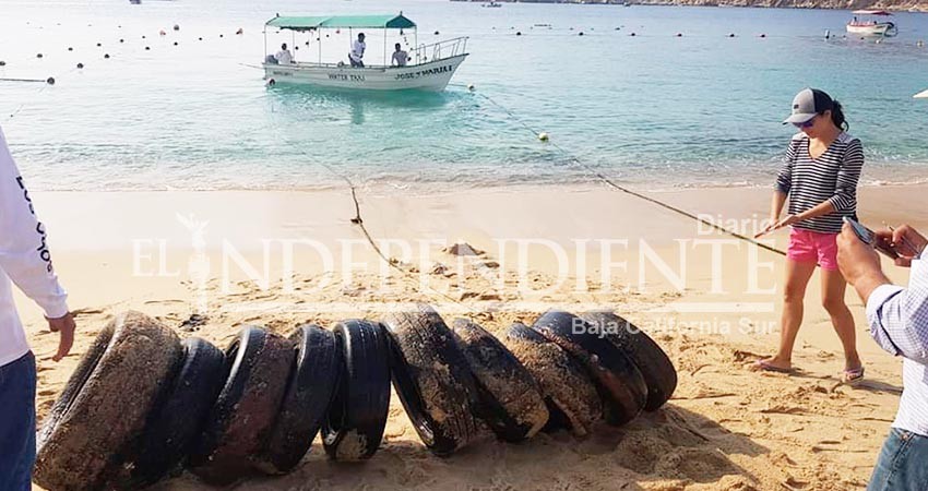 Buzos han extraído más de 30 llantas en la bahía de Los Cabos