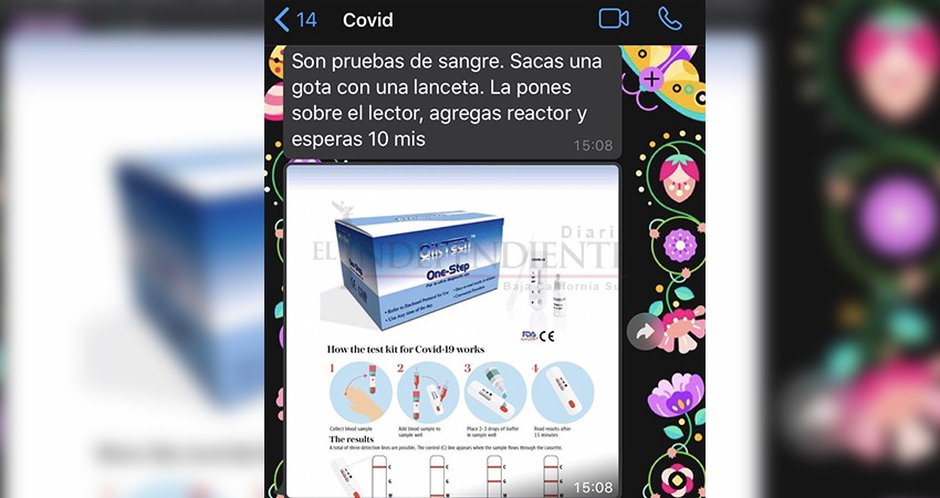 Comercializan en redes sociales pruebas rápidas de COVID-19
