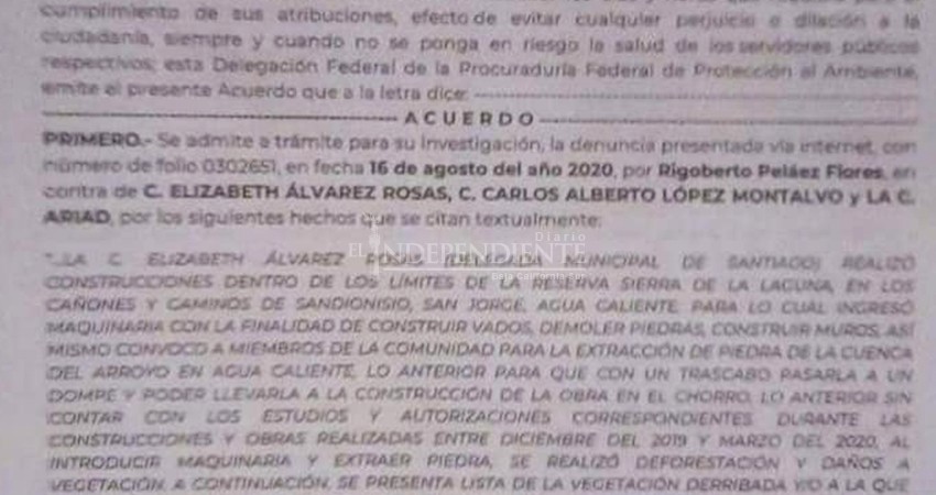 Denuncian ante Profepa a delegada de Santiago y al director de Ecología 