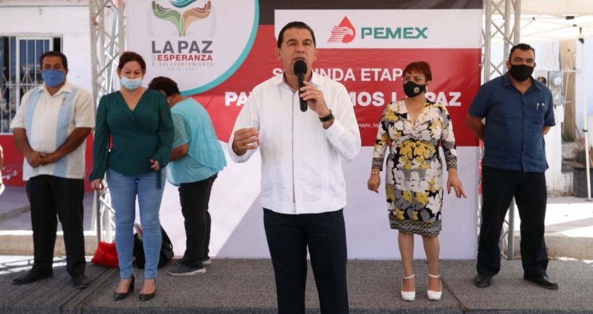 Alcalde da banderazo a la segunda etapa de Pavimentemos La Paz