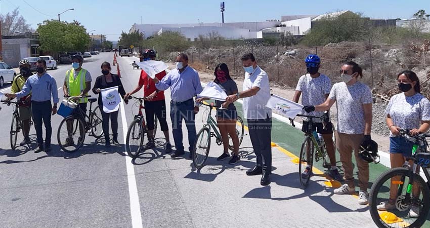 Arranca ampliación de la Ciclovía Rangel en las calles Jalisco y Colima de La Paz