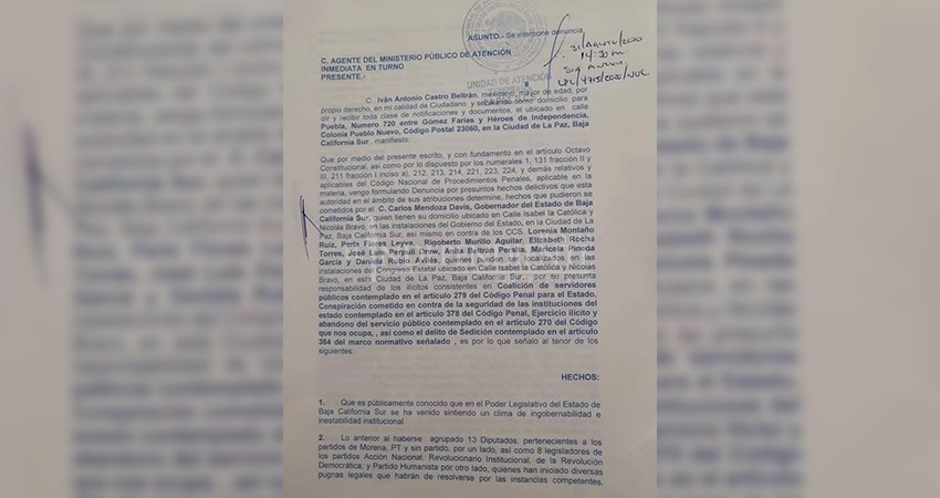 Estancada la investigación contra Gobernador y 8 diputados del Congreso BCS